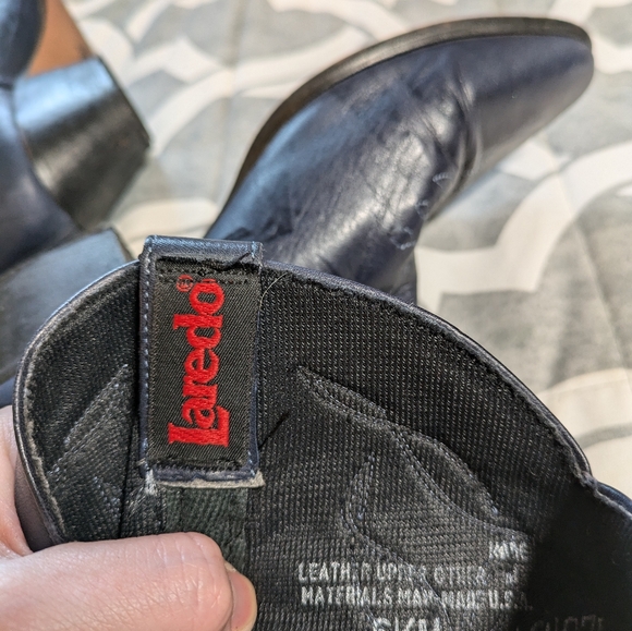 Laredo women's tassel navy cowboy boots vintage - Picture 5 of 5